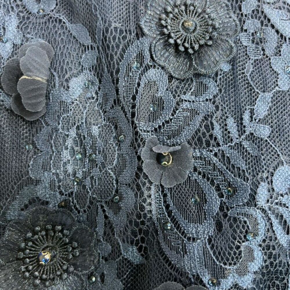 Mac Duggal Navy Lace Appliqué mother of the bride/groom